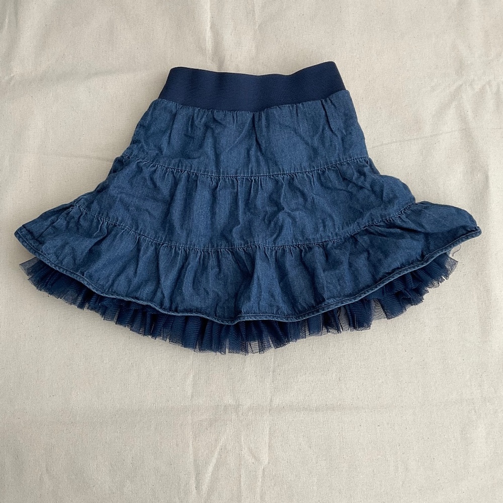 Girl’s Marese Jean Skirt with Tulle